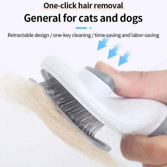 Self-Cleaning Slicker Brush for Dogs and Cats