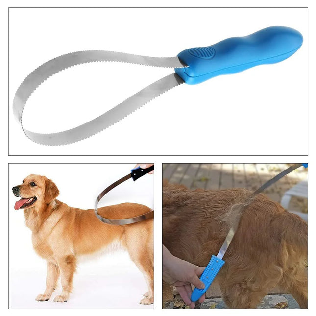 Stainless Steel Loop Shedding Blade for Long-Hair Dogs