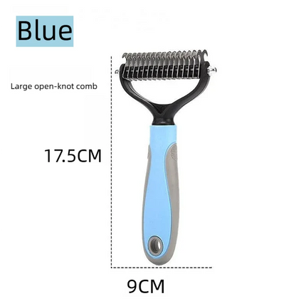 Double-Sided Stainless Steel Pet Deshedding and Dematting Comb
