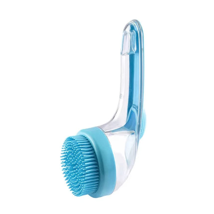 Long-Handle Pet Bathing Brush with Shampoo Dispenser
