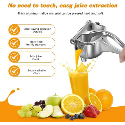 Heavy-Duty Aluminum Manual Citrus Juicer Press