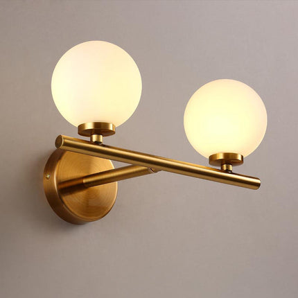 Nordic Glass Wall Lamp with Gold Electroplated Finish