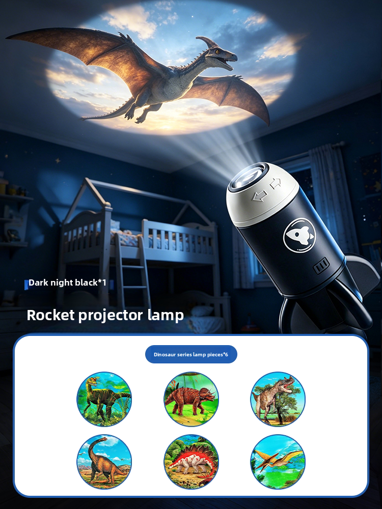 Star Projector Night Light with Cosmic Slides