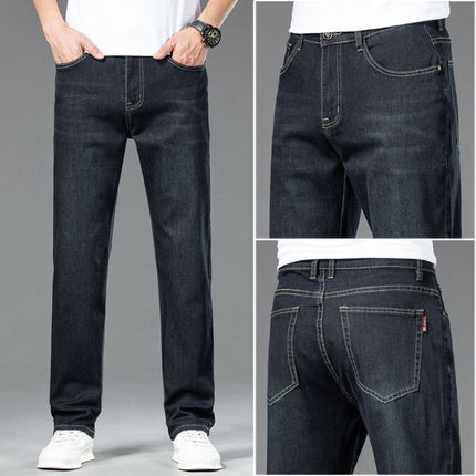 Men's loose straight-leg jeans