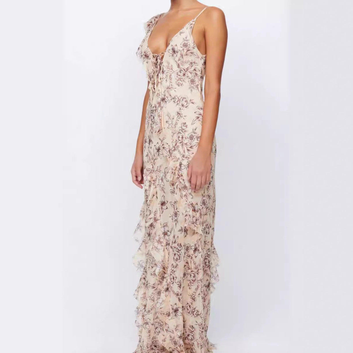 Stylish Chiffon Maxi Evening Gown Dress