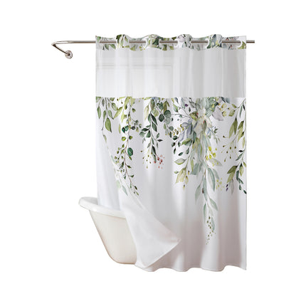 Digital Print Leaf Shower Curtain