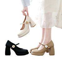 French-style Gentle Evening Breeze Mary Jane Heels For Women