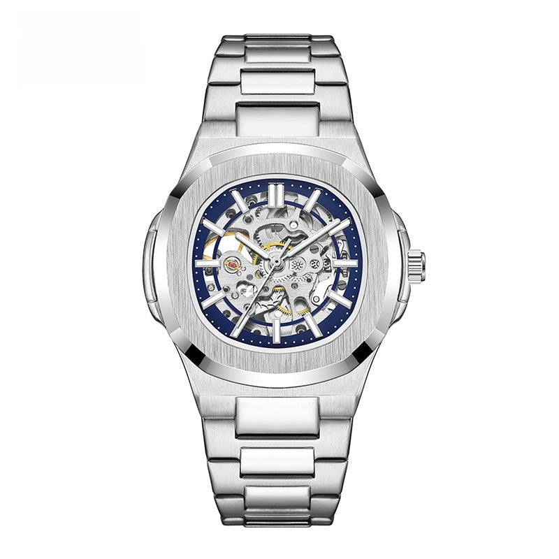Double-sided hollowed-out luminous men's watch