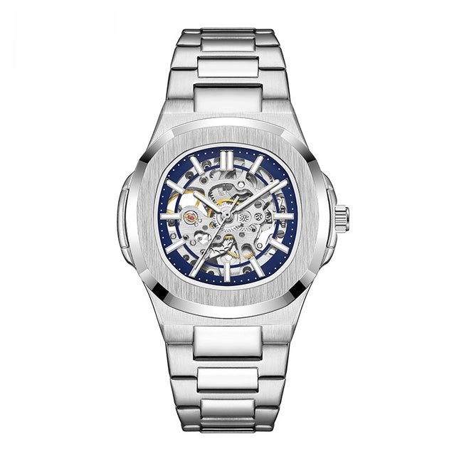 Double-sided hollowed-out luminous men's watch