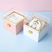 علبة خواتم مفاجئة على شكل كعكة عيد ميلاد دب قابلة للطي