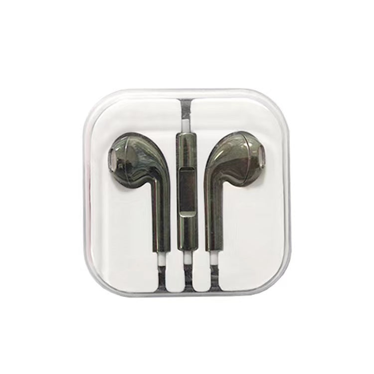 Semi-In-Ear Wired Headphones with Microphone and Bass Sound