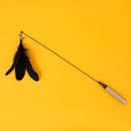 Interactive Feather Teaser Wand for Cats