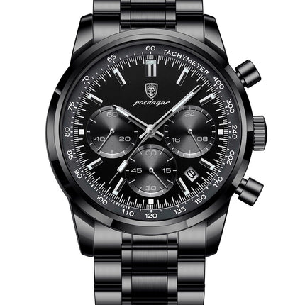 Mens Quartz Watch with Luminous Waterproof Features