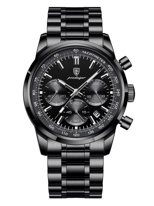 Mens Quartz Watch with Luminous Waterproof Features