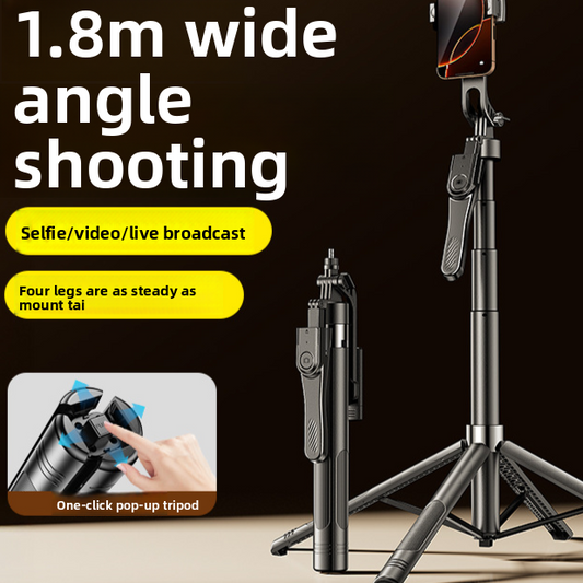 Adjustable Bluetooth Selfie Stick Tripod with Fill Light