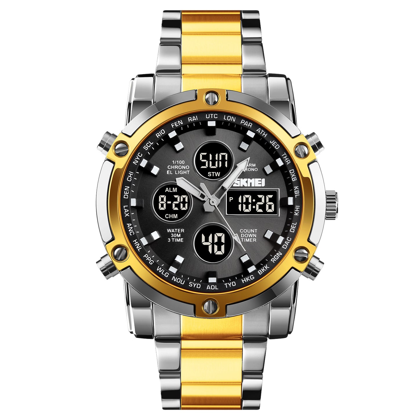 Multi Function Digital Analog Watch