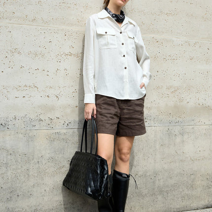 Womens Lyocell Linen Shirt