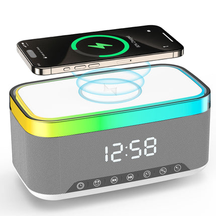 S300 Multifunction Bluetooth Speaker with Clock and Wireless Charging