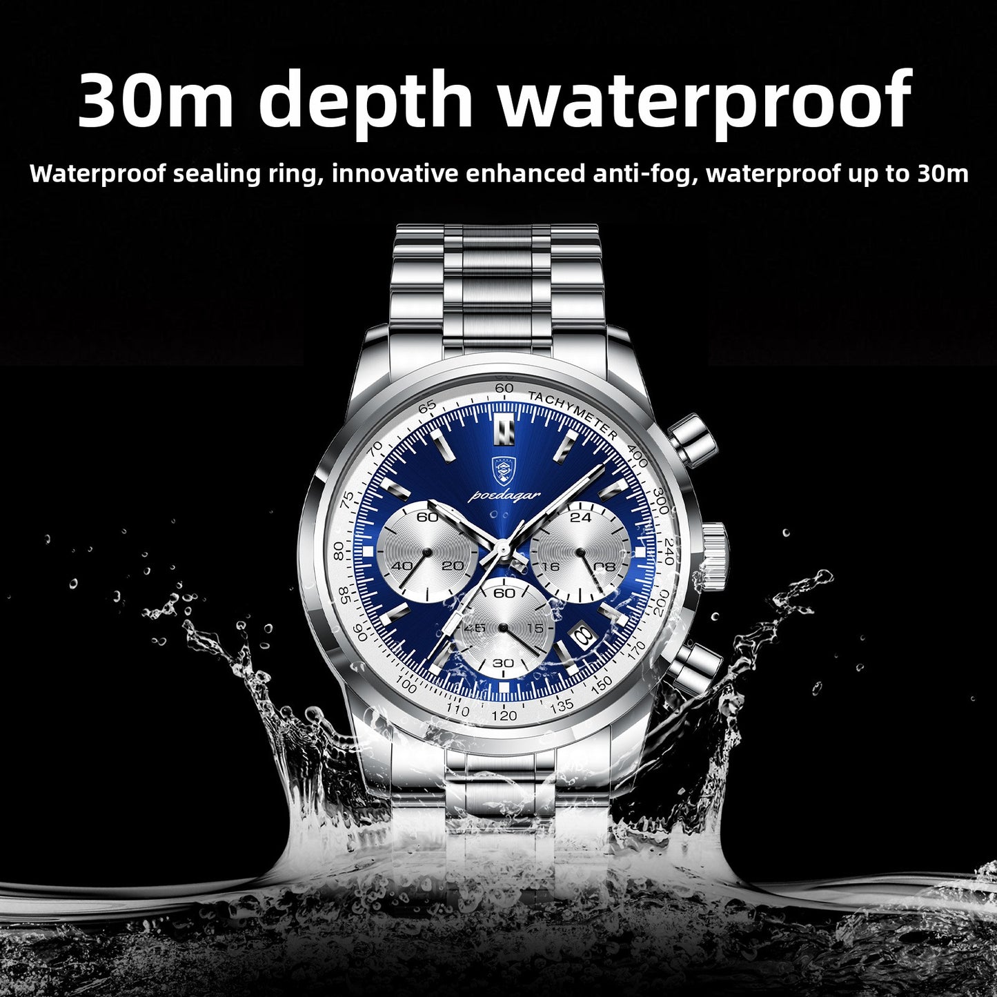 Men's Multi-function Luminous Quartz Watch