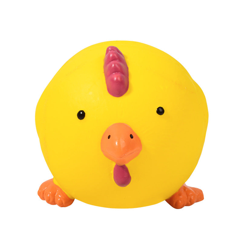Latex Squeaky Animal Ball Pet Toy