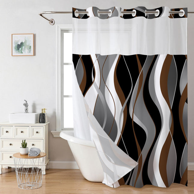 Double Layer Digital Print Shower Curtain