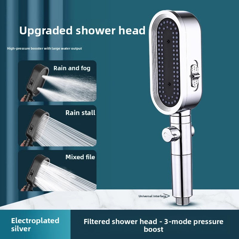 Handheld Pressurized Shower Head with Filter Nozzle