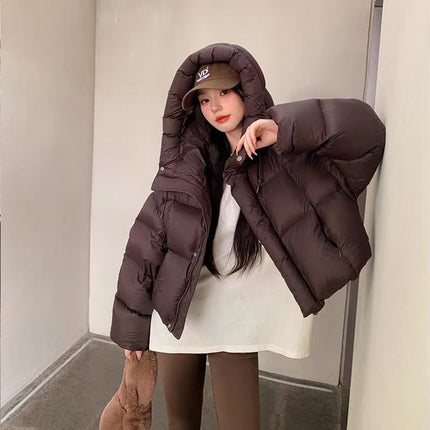 Women's Loose Fit Hooded Puffer Jacket