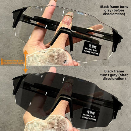 Intelligent Color-Changing Cycling Glasses for Men and Women, Bicycle Sports, Outdoor Running, Windproof Uv Sunglasses