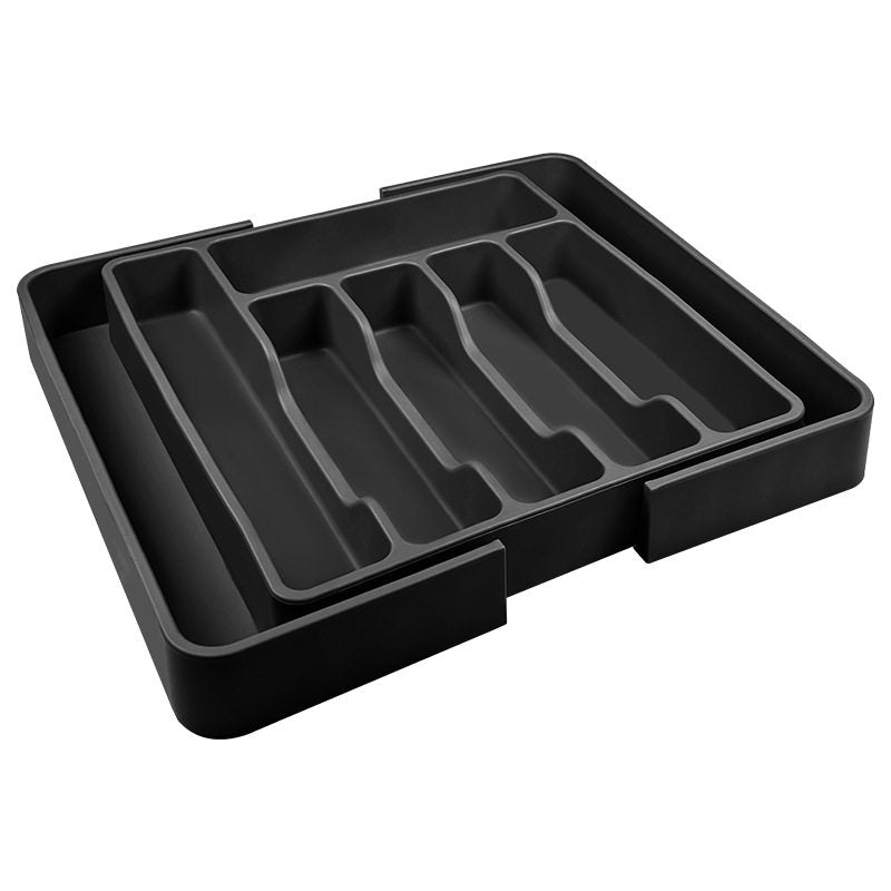 Adjustable Bamboo Kitchen Cutlery Drawer Organizer Tray