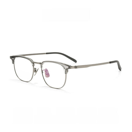 Pure Titanium Half-Frame Glasses