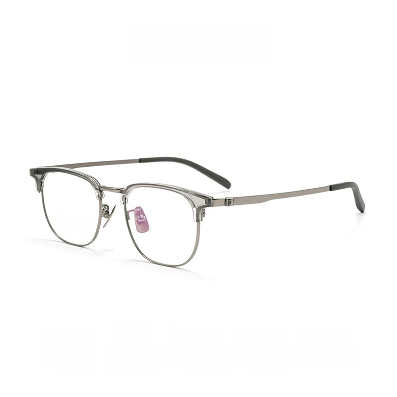 Pure Titanium Half-Frame Glasses