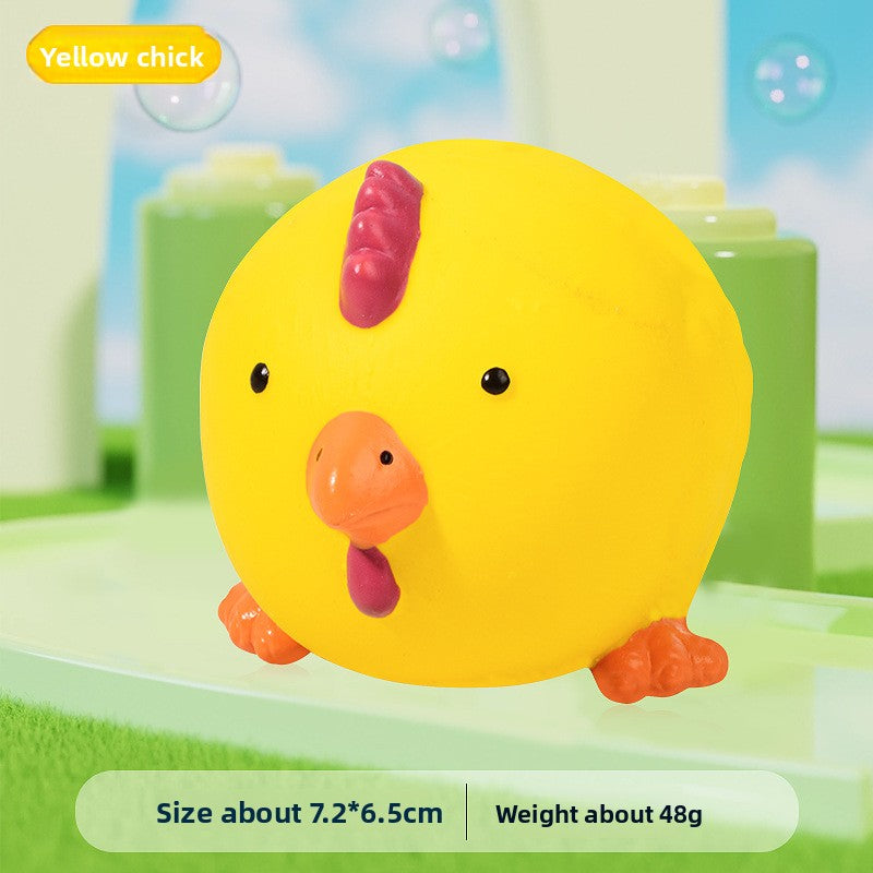 Latex Squeaky Animal Ball Pet Toy