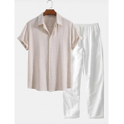 Men's Slim Fit Printing Short Sleeve Shirt