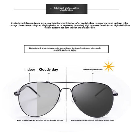 HD Polarized Photochromic Sunglasses for Driving and Outdoor Activities
