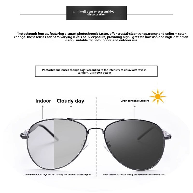 HD Polarized Photochromic Sunglasses for Driving and Outdoor Activities