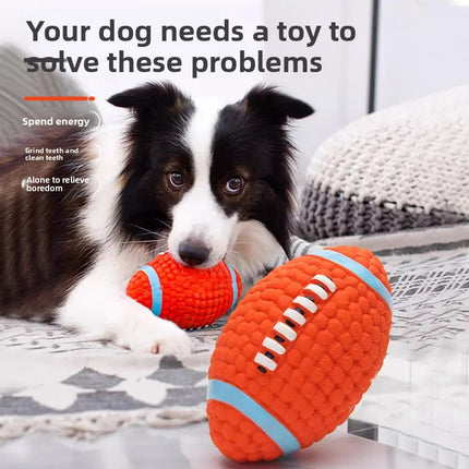Durable Rubber Dog Chew Toy with Sound