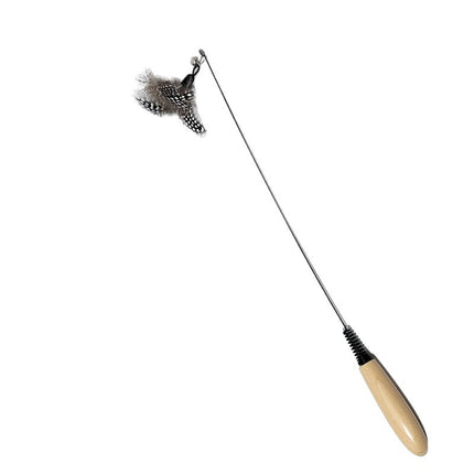 Interactive Feather Teaser Wand for Cats