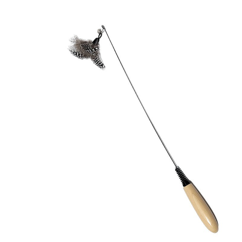 Interactive Feather Teaser Wand for Cats