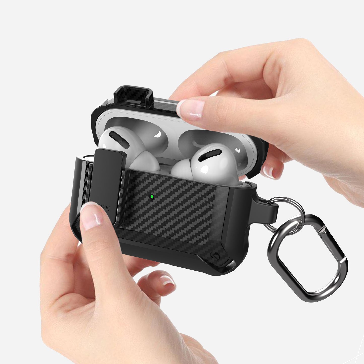 Carbon fiber switch earphone cover