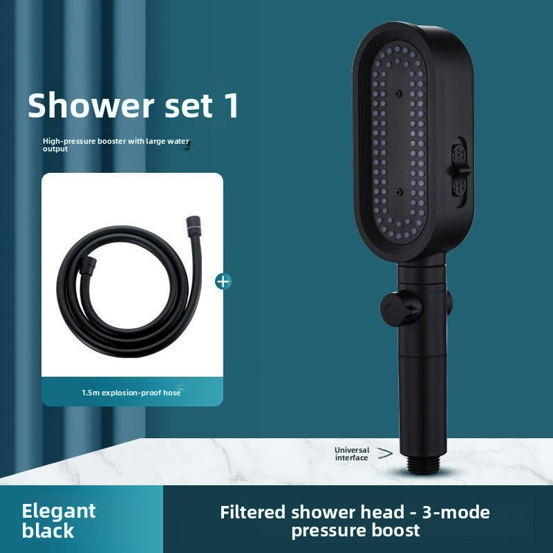 Handheld Pressurized Shower Head with Filter Nozzle