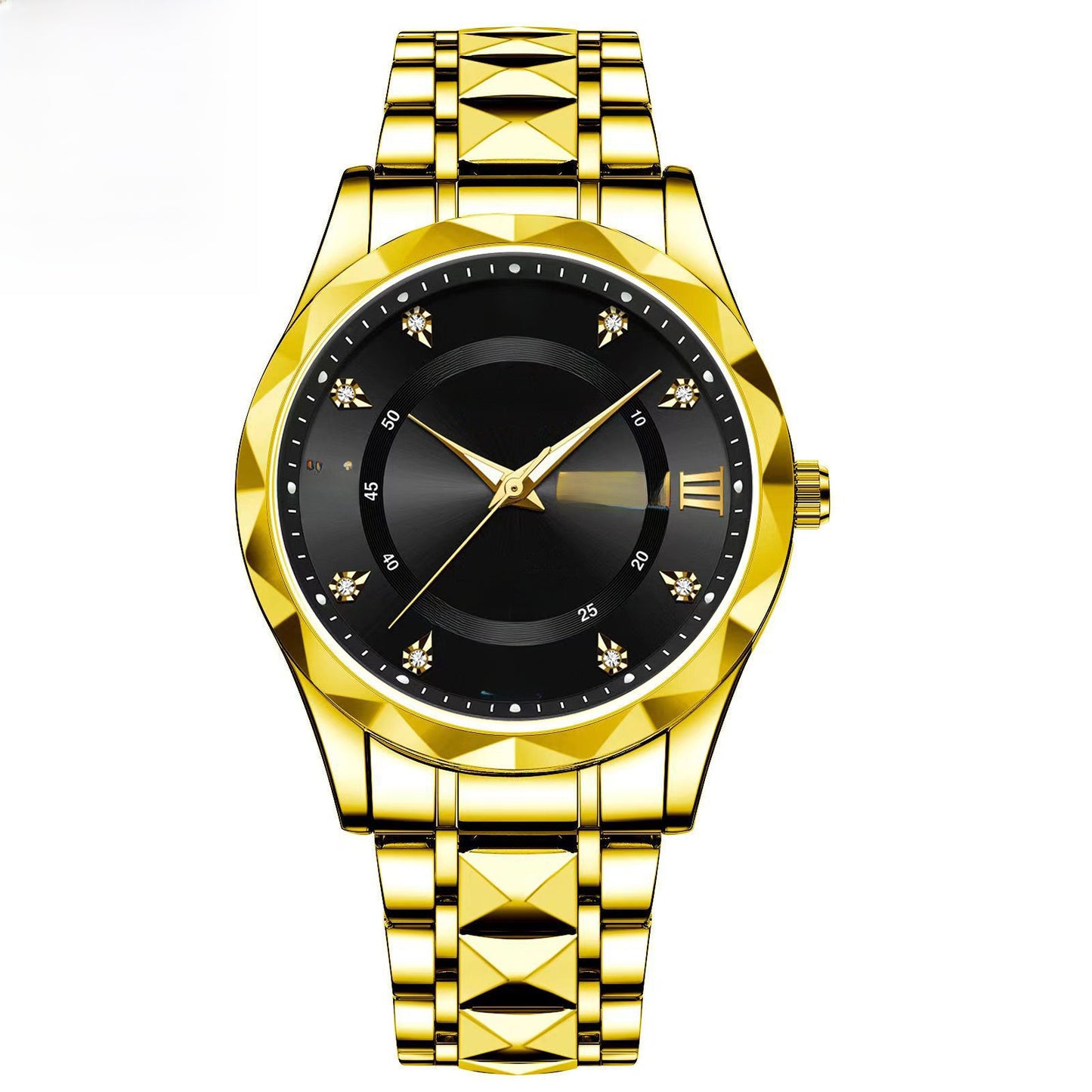Mens Calendar Luminous Waterproof Quartz Watch