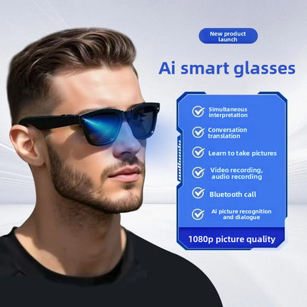 AI Smart Glasses with Camera and Bluetooth