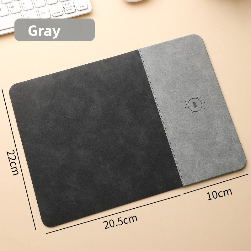 Wireless Charging Mouse Pad 15W Fast Charging PU Desk Mat