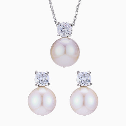 Celestial Zirconia Earring and Necklace Set