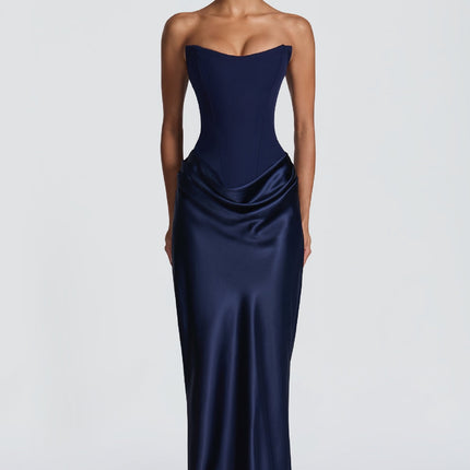 Satin Bodycon Long Dress