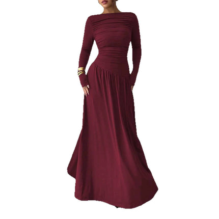 Elegant One-Shoulder Ruffled Dress