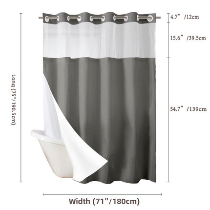 Double Layer Waterproof Shower Curtain