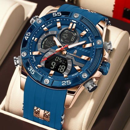 Men's Luminous Dual Display Waterproof Watch
