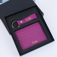 Genuine Leather Creative Leather Keychain Certificate Card Holder