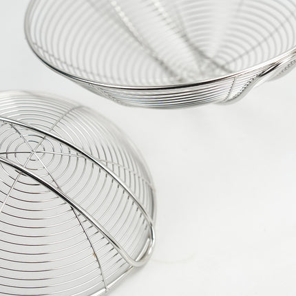 Four-line large round stainless steel strainer